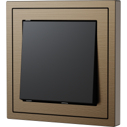 Xelent Series 1 Button Rocker Switch Brushed Aluminium - Brass
