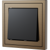 Xelent Series 1 Button Rocker Switch Brushed Aluminium - Brass