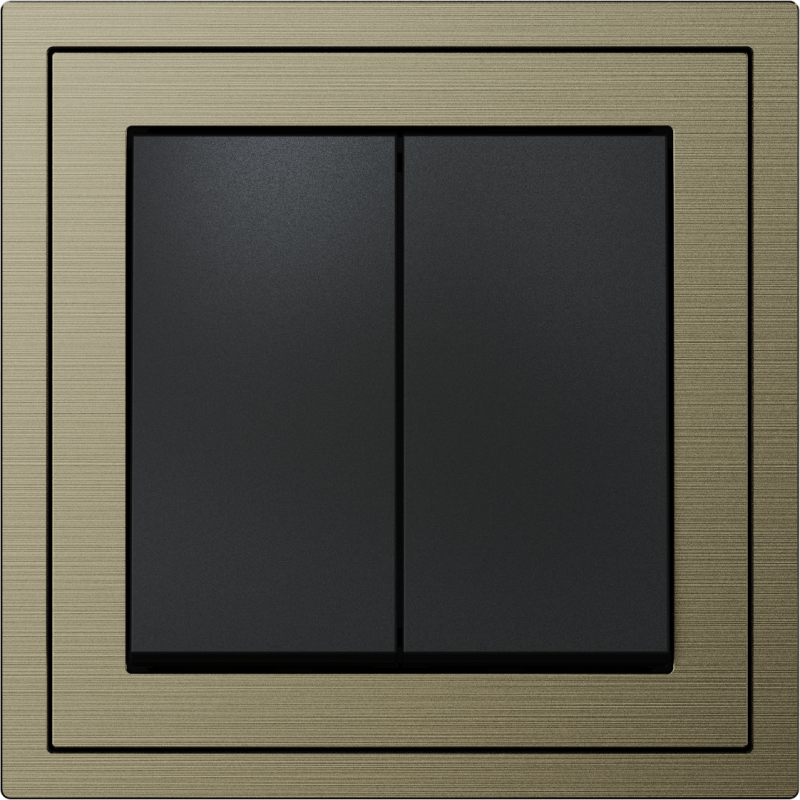 Xelent Series 2 Button Rocker Switch Brushed Aluminium - Antique Bronze