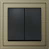 Xelent Series 2 Button Rocker Switch Brushed Aluminium - Antique Bronze