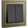 Xelent Series 2 Button Rocker Switch Brushed Aluminium - Antique Bronze