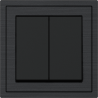 Xelent Series 2 Button Rocker Switch Brushed Aluminium - Black
