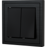 Xelent Series 2 Button Rocker Switch Brushed Aluminium - Black