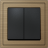 Xelent Series 2 Button Rocker Switch Brushed Aluminium - Brass