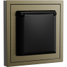 Xelent Series Waterproof EU Power Socket Brushed Aluminium - Antique Bronze