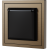 Xelent Series Waterproof EU Power Socket Brushed Aluminium - Brass