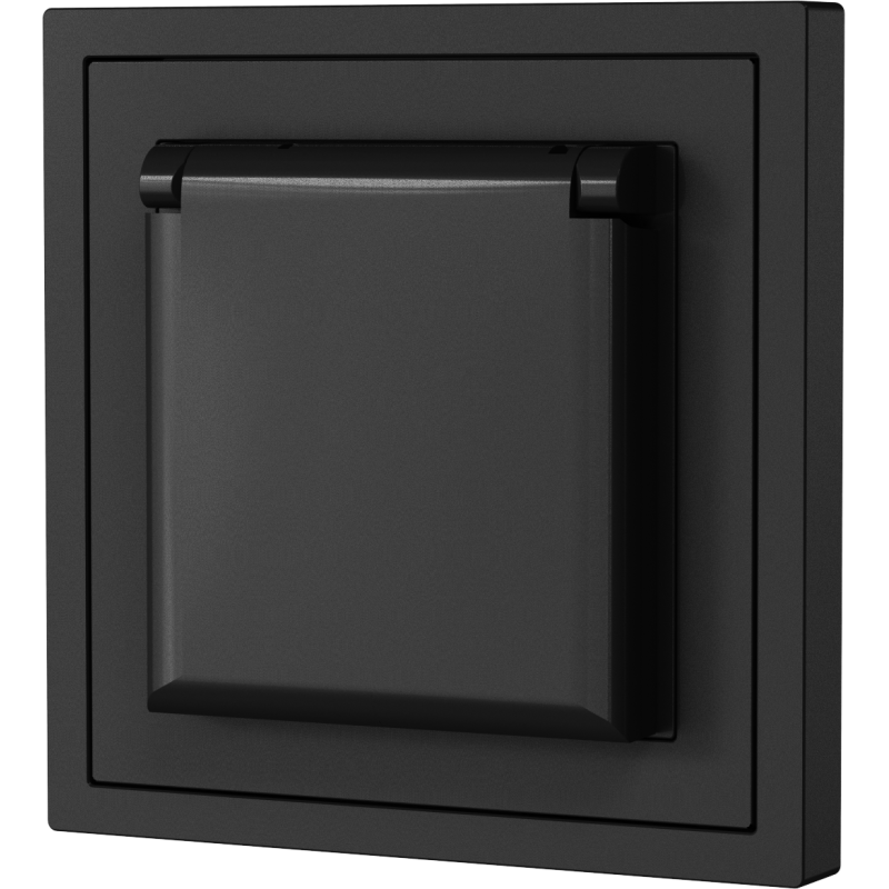 Xelent Series Waterproof EU Power Socket - Charcoal Gray