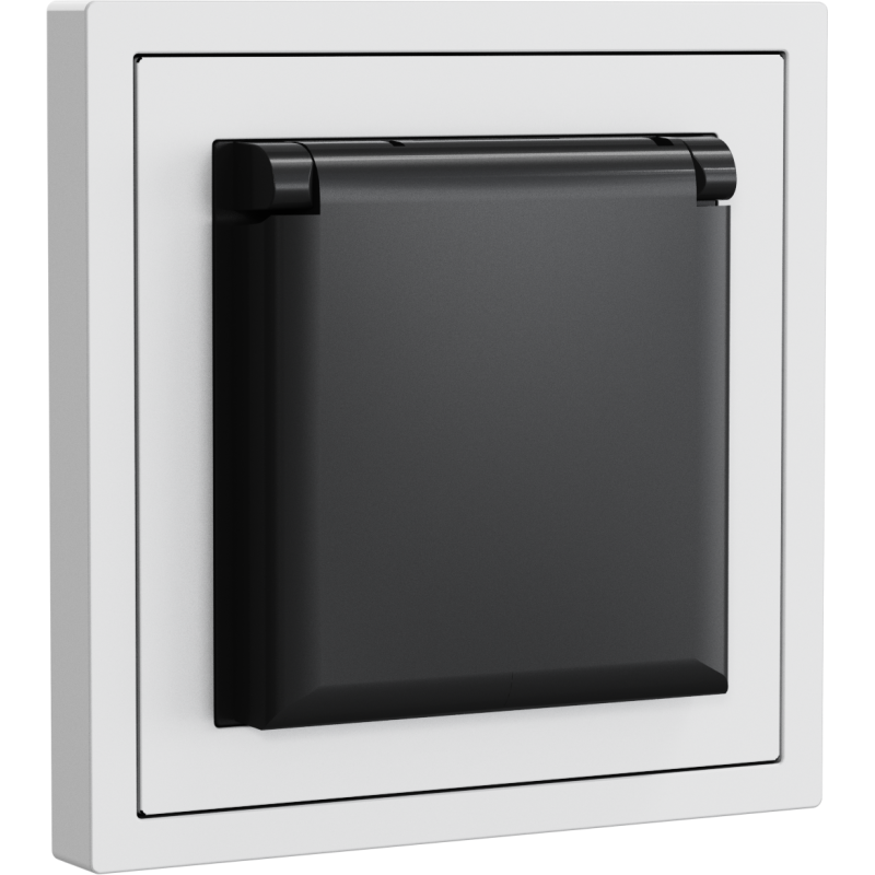 Xelent Series Waterproof EU Power Socket - Ivory White