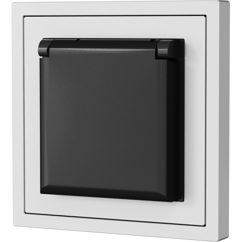 Xelent Series Waterproof EU Power Socket - Ivory White