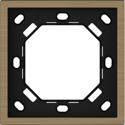 Xelent Series 1 Gang Panel Frame Brushed Aluminiuml - Brass