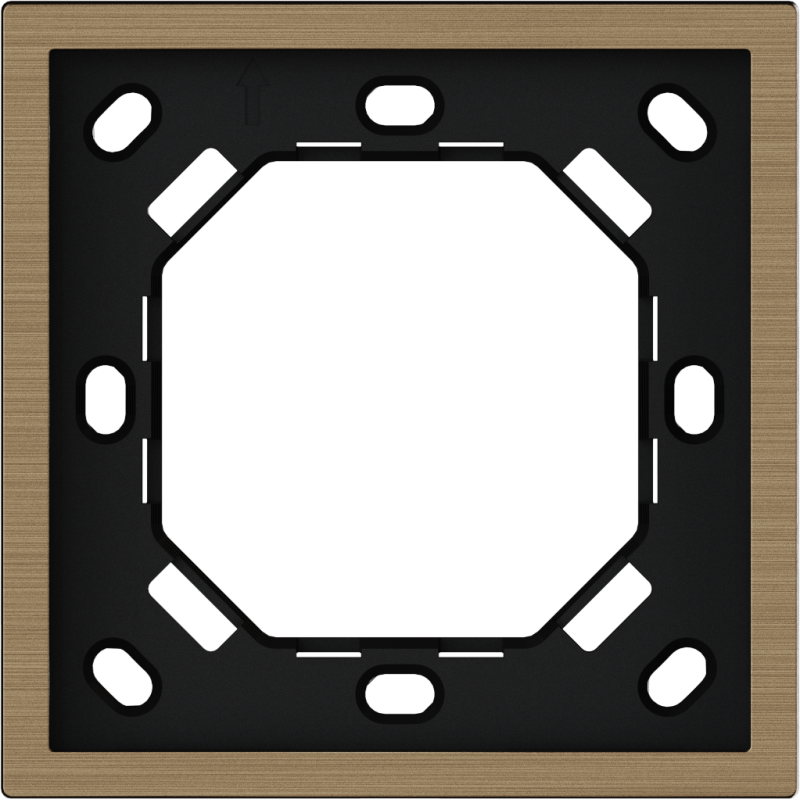 Xelent Series 1 Gang Panel Frame Brushed Aluminium - Brass