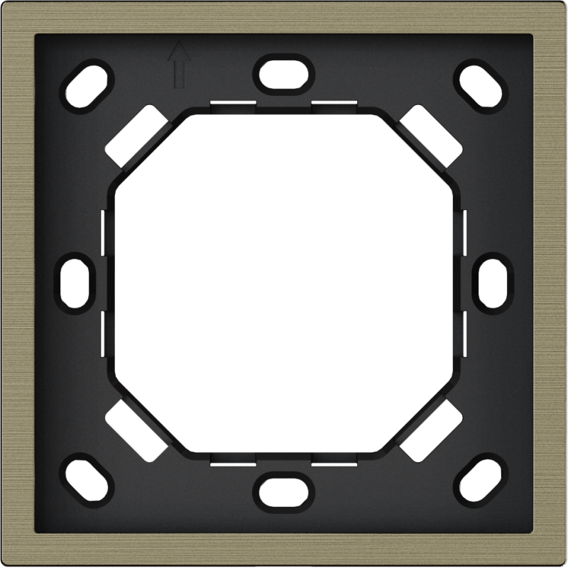 Xelent Series 1 Gang Panel Frame Brushed Aluminium - Antique Bronze