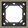 Xelent Series 1 Gang Panel Frame Brushed Aluminium - Antique Bronze