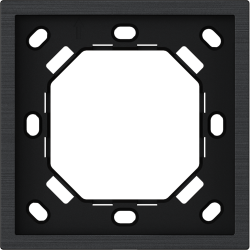 Xelent Series 1 Gang Panel Frame Brushed Aluminium - Black