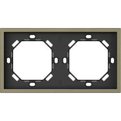 Xelent Series 2 Gang Panel Frame Metal - Antique Bronze
