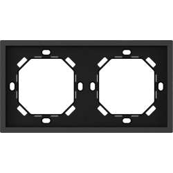 Xelent Series 2 Gang Panel Frame - Charcoal Gray