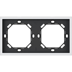 Xelent Series 2 Gang Panel Frame - Ivory White