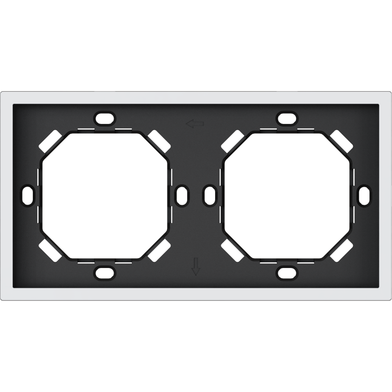 Xelent Series 2 Gang Panel Frame - Ivory White