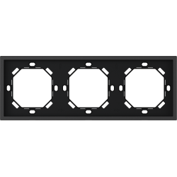 Xelent Series 3 Gang Panel Frame - Charcoal Gray