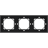 Xelent Series 3 Gang Panel Frame - Charcoal Gray