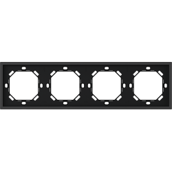 Xelent Series 4 Gang Panel Frame - Charcoal Gray