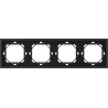 Xelent Series 4 Gang Panel Frame - Charcoal Gray