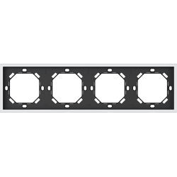 Xelent Series 4 Gang Panel Frame - Ivory White