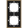 Xelent Series 2 Gangs Panel Frame Vertical Brushed Aluminium - Brass