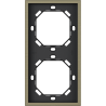 Xelent Series 2 Gang Panel Frame Vertical Brushed Aluminium - Antique Bronze