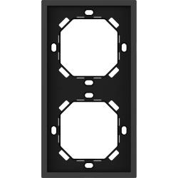 Xelent Series 2 Gangs Panel Frame Vertical - Charcoal Gray