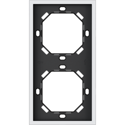 Xelent Series 2 Gangs Panel Frame Vertical - Ivory White