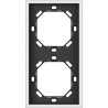 Xelent Series 2 Gangs Panel Frame Vertical - Ivory White