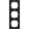 Xelent Series 3 Gang Panel Frame Vertical - Charcoal Gray