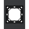 Xelent Series 1 Gang Panel Frame US Brushed Aluminium - Black