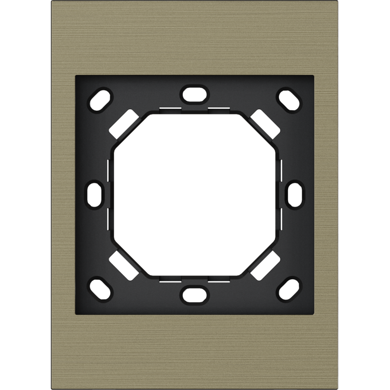 Xelent Series 1 Gang Panel Frame US Brushed Aluminium - Antique Bronze