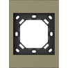 Xelent Series 1 Gang Panel Frame US Brushed Aluminium - Antique Bronze