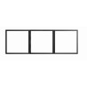 Tile Series 3 Gang Panel Frame 2.1 - Ash Gray