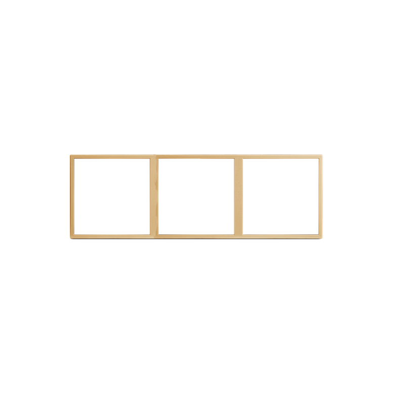 Tile Series 3 Gang Panel Frame 2.1 - Champagne Gold