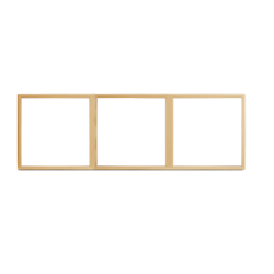 Tile Series 3 Gang Panel Frame 2.1 Metal - Champagne Gold