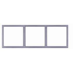 Tile Series 3 Gang Panel Frame 2.1 - Space Gray