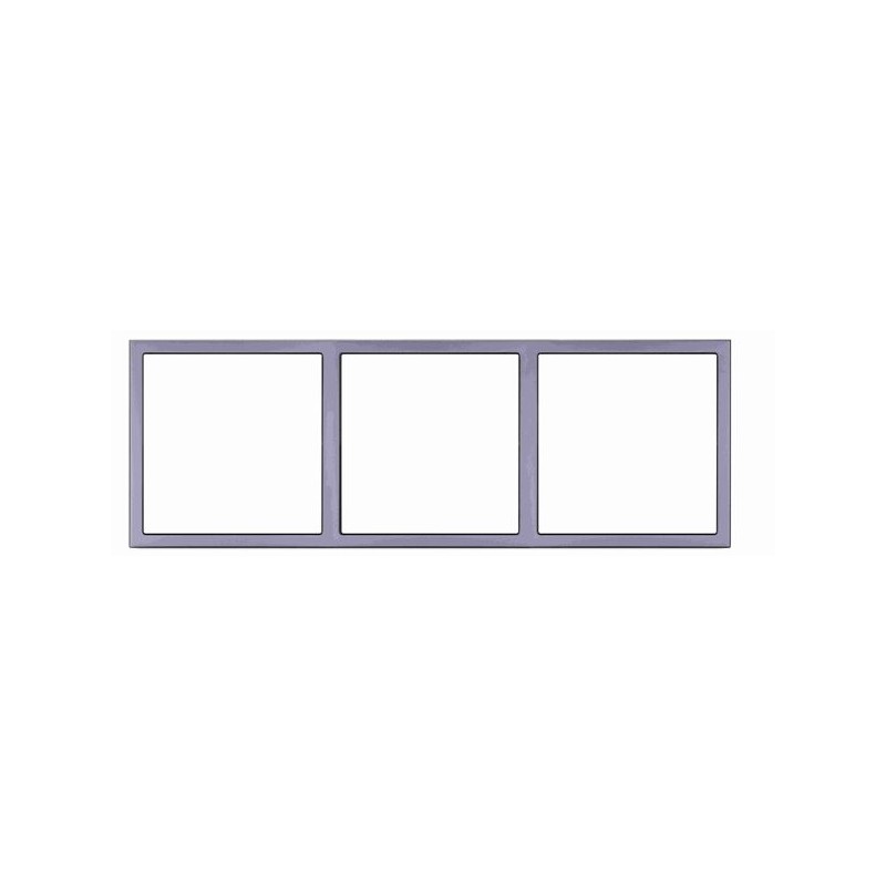 Tile Series 3 Gang Panel Frame 2.1 - Space Gray