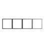 Tile Series 4 Gang Panel Frame 2.1 - Ash Gray