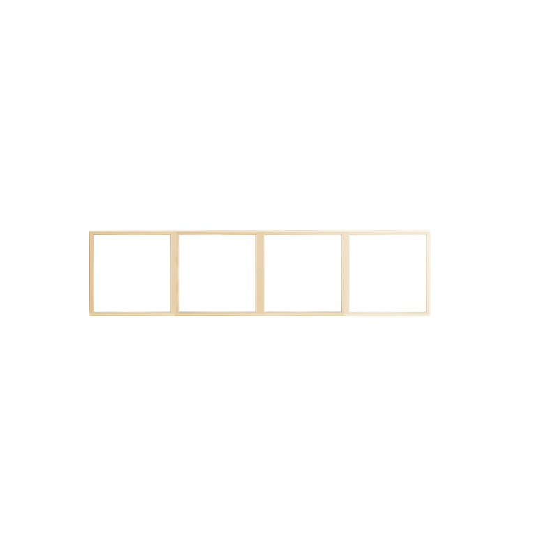 Tile Series 4 Gang Panel Frame 2.1 - Champagne Gold