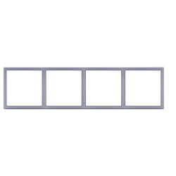 Tile Series 4 Gang Panel Frame 2.1 - Space Gray