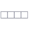 Tile Series 4 Gang Panel Frame 2.1 - Space Gray