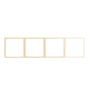 Tile Series 4 Gang Panel Frame 2.1 Metal - Champagne Gold