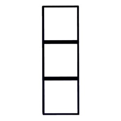 Tile Series 3 Gang Panel Frame 2.1 Vertical - Ash Gray