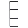 Tile Series 3 Gang Panel Frame 2.1 Vertical - Ash Gray