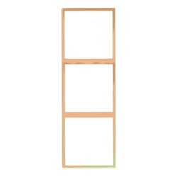 Tile Series 3 Gang Panel Frame 2.1 Vertical Metal - Champagne Gold