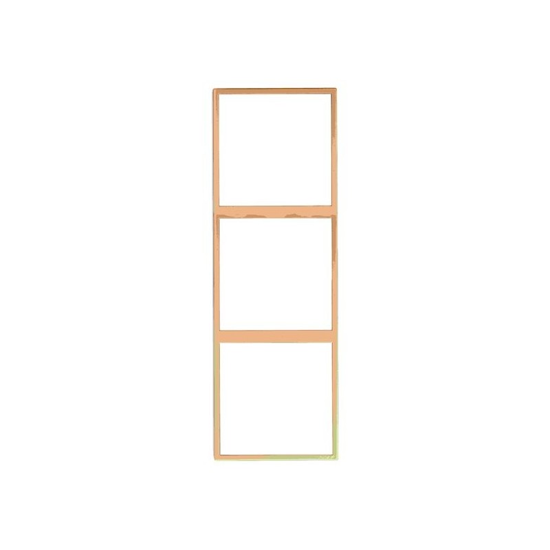 Tile Series 3 Gang Panel Frame 2.1 Vertical Metal - Champagne Gold